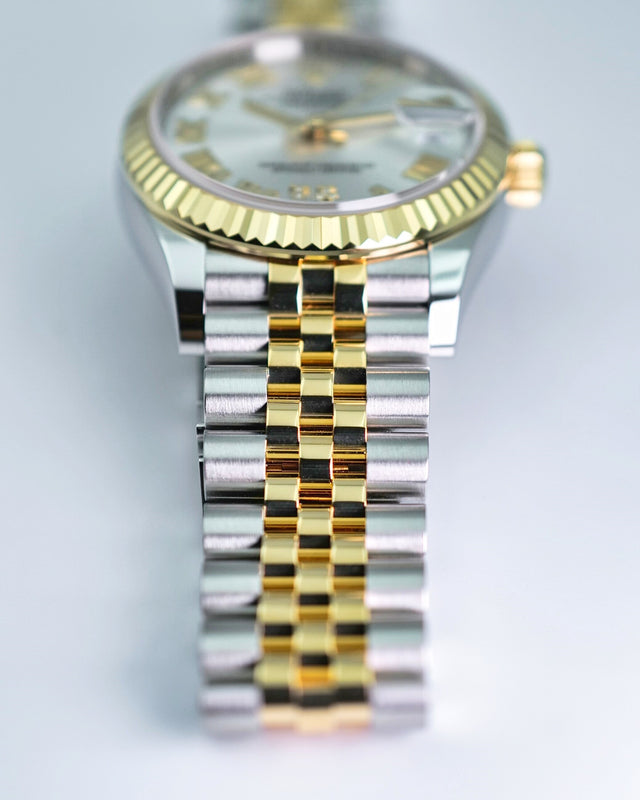 Rolex 278273 Datejust 18K/SS with Silver Roman Dial on Jubilee