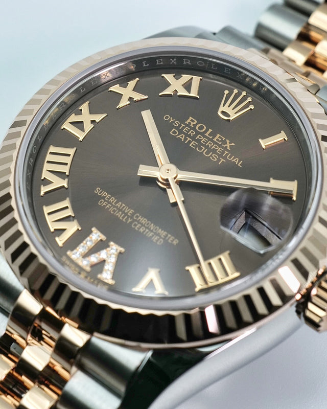 Rolex 278271 Datejust 18K/SS with Chocolate Roman Dial on Jubilee