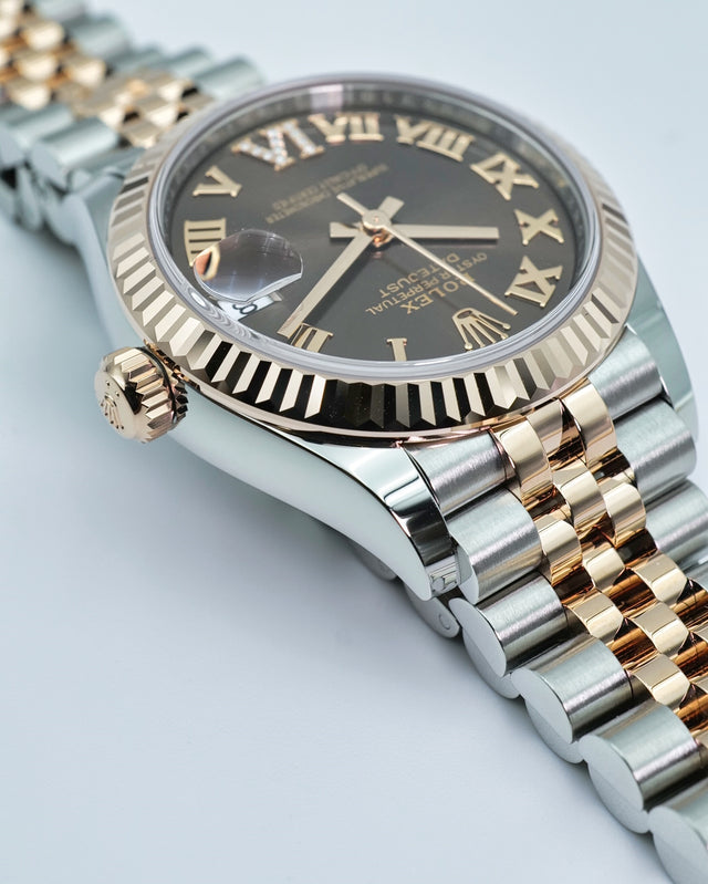 Rolex 278271 Datejust 18K/SS with Chocolate Roman Dial on Jubilee