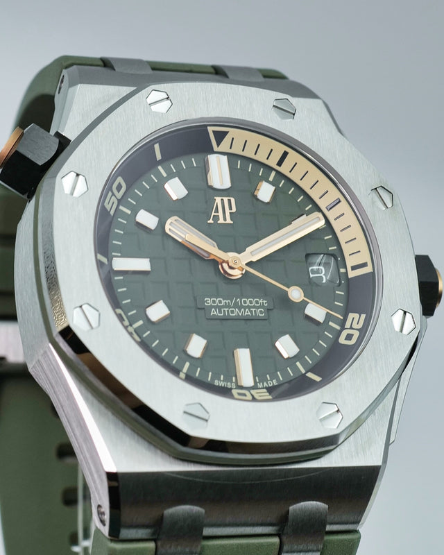 Audemars Piguet 15720ST Royal Oak Offshore Diver with Khaki Green Dial