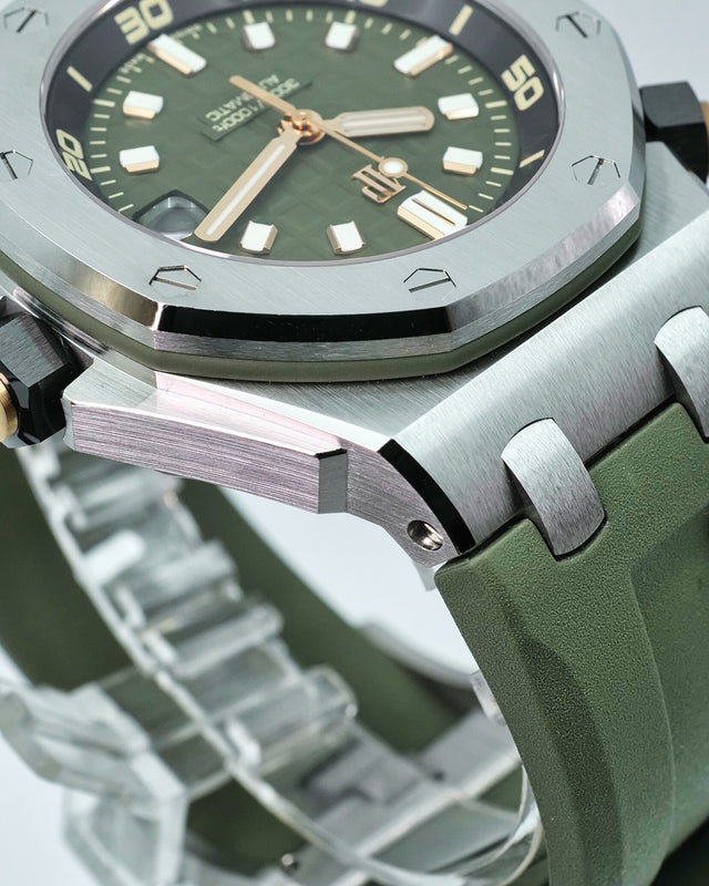 Audemars Piguet 15720ST Royal Oak Offshore Diver with Khaki Green Dial