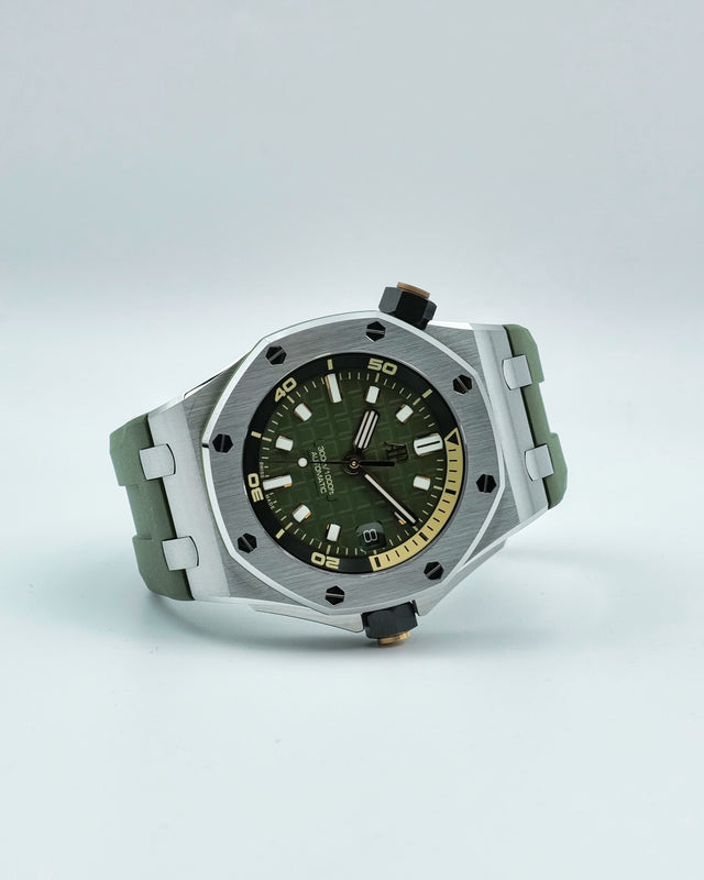 Audemars Piguet 15720ST Royal Oak Offshore Diver with Khaki Green Dial