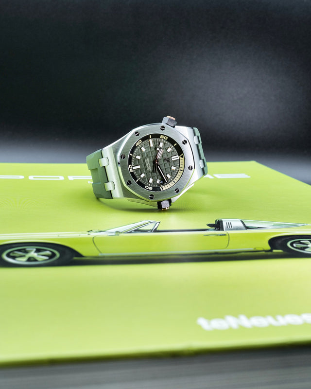 Audemars Piguet 15720ST Royal Oak Offshore Diver with Khaki Green Dial