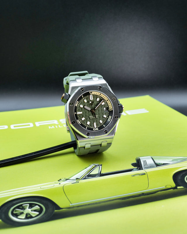 Audemars Piguet 15720ST Royal Oak Offshore Diver with Khaki Green Dial