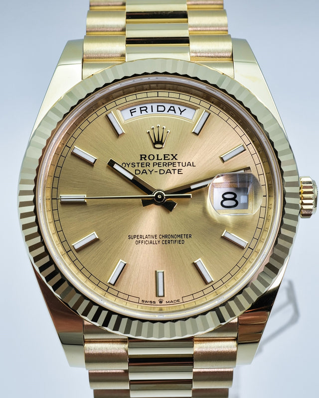 Rolex 228238 Day Date 40 18K Yellow Gold with Champagne Dial