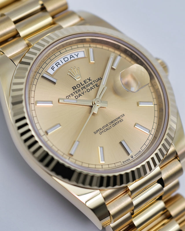 Rolex 228238 Day Date 40 18K Yellow Gold with Champagne Dial