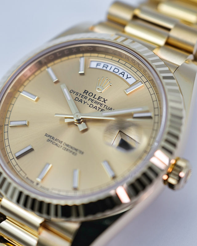 Rolex 228238 Day Date 40 18K Yellow Gold with Champagne Dial