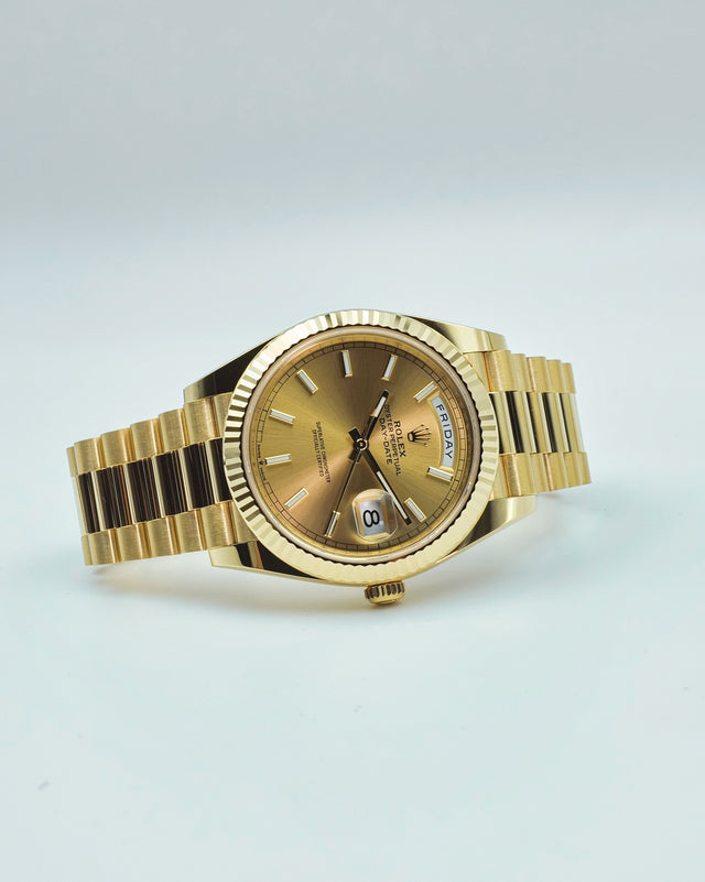 Rolex 228238 Day Date 40 18K Yellow Gold with Champagne Dial
