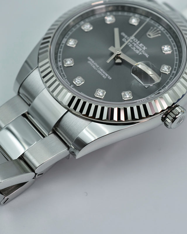 Rolex 126334 Datejust 41 with Slate Stick Dial on Oyster (New Old Stock)