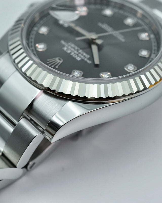 Rolex 126334 Datejust 41 with Slate Stick Dial on Oyster (New Old Stock)