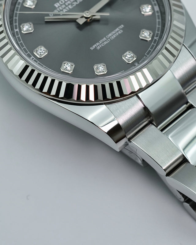 Rolex 126334 Datejust 41 with Slate Stick Dial on Oyster (New Old Stock)