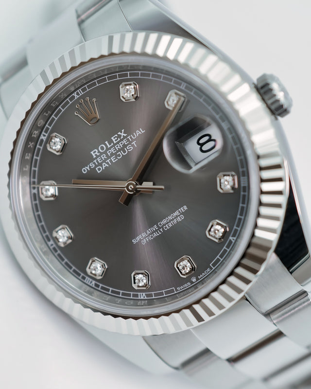 Rolex 126334 Datejust 41 with Slate Stick Dial on Oyster (New Old Stock)