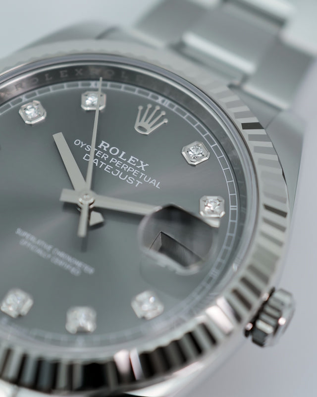 Rolex 126334 Datejust 41 with Slate Stick Dial on Oyster (New Old Stock)