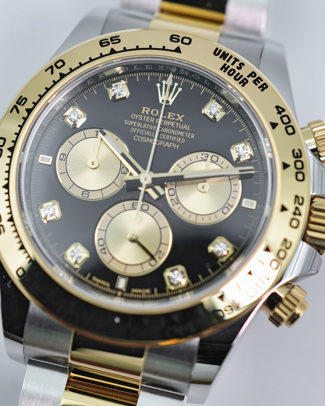 Rolex 126503 Cosmograph Daytona 18K/Stainless Steel with Black Diamond Dial