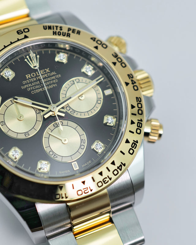 Rolex 126503 Cosmograph Daytona 18K/Stainless Steel with Black Diamond Dial