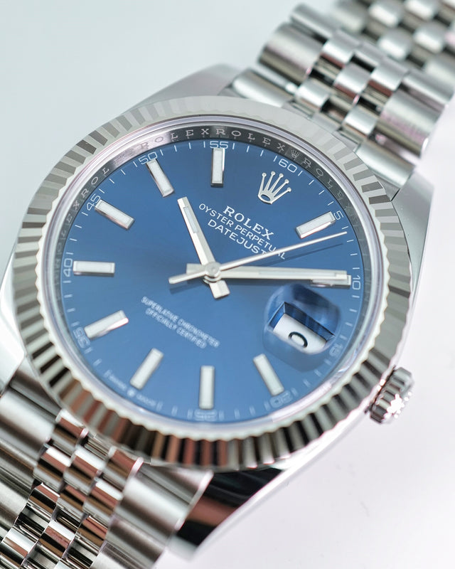 Rolex 126334 Datejust 41 with Blue Stick Dial on Jubilee