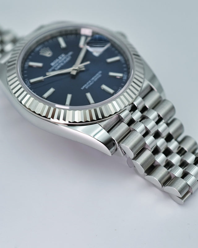 Rolex 126334 Datejust 41 with Blue Stick Dial on Jubilee
