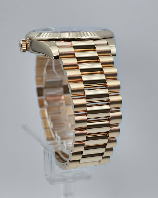Rolex 228235 Day Date 40 18K Rose Gold with Chocolate Roman Dial