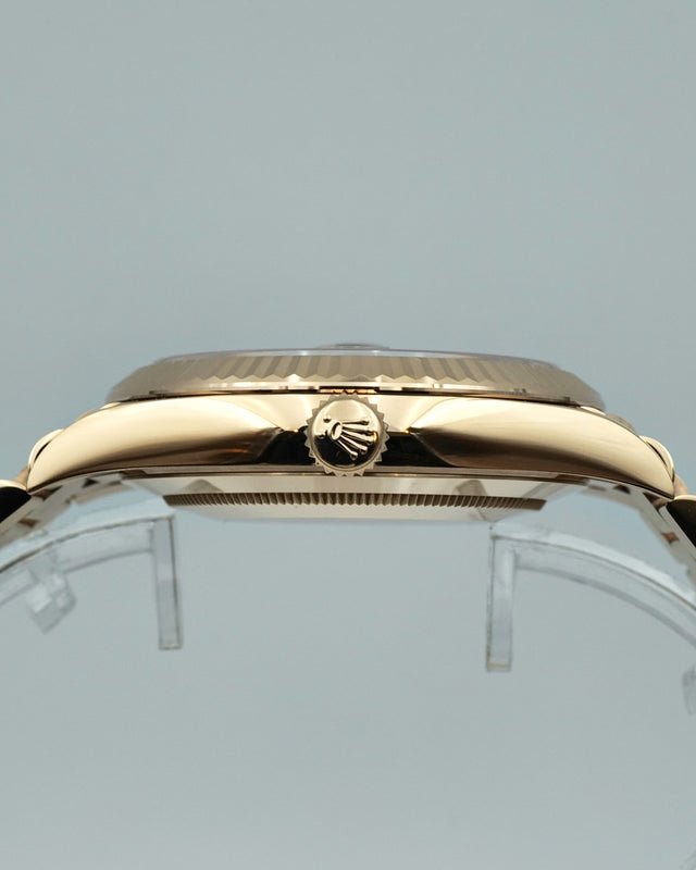 Rolex 228235 Day Date 40 18K Rose Gold with Chocolate Roman Dial