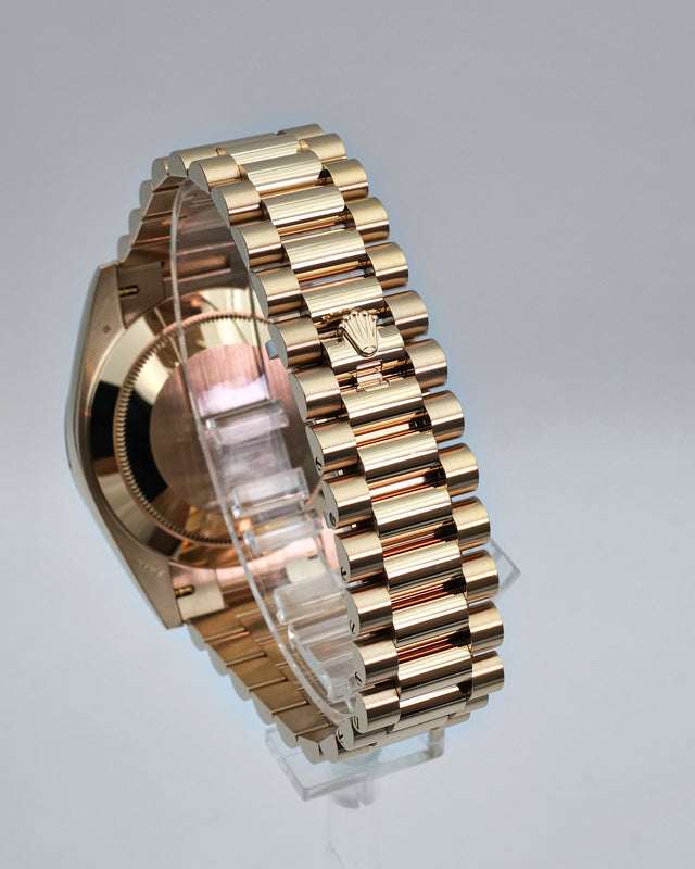 Rolex 228235 Day Date 40 18K Rose Gold with Chocolate Roman Dial