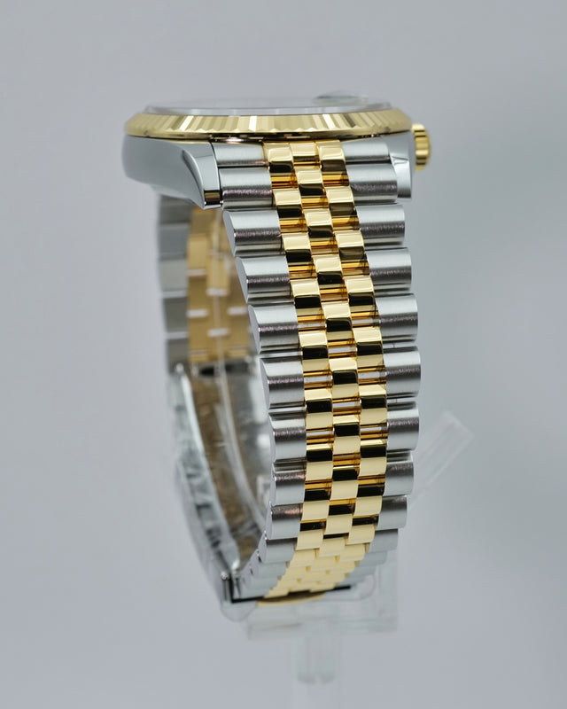 Rolex 126233 Datejust 18K/SS with Olive Green Roman Diamond VI/IX Dial on Jubilee