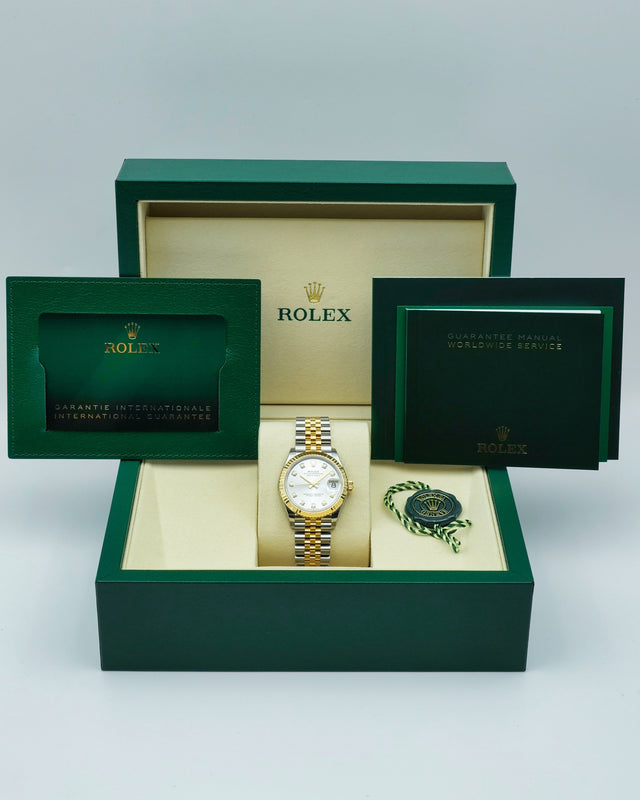Rolex 278273 Datejust 18K/SS with Silver Diamond Dial on Jubilee