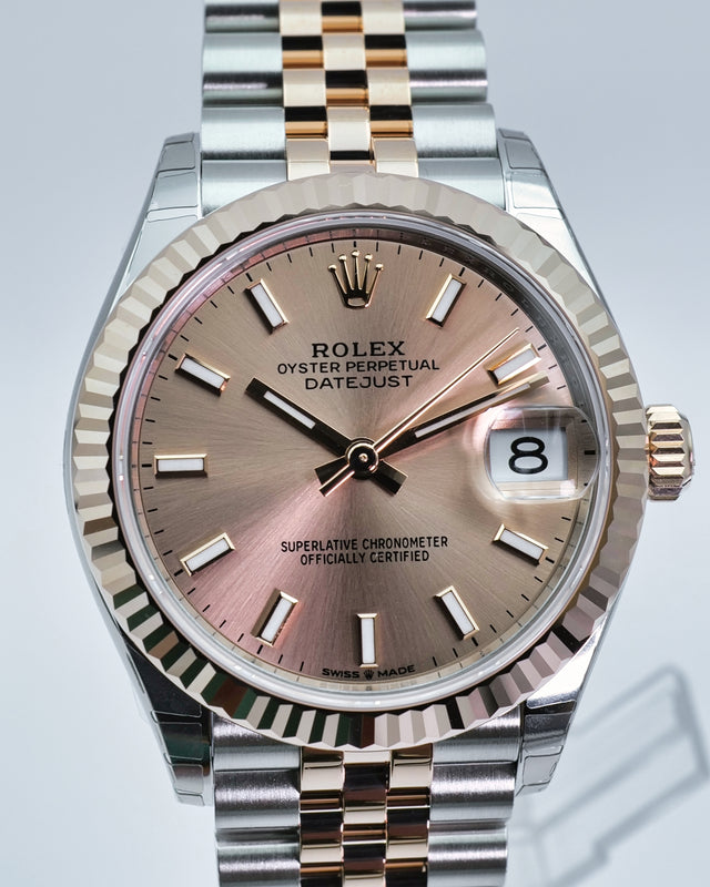 Rolex 278271 Datejust 18K/SS with Pink Rose Dial on Jubilee