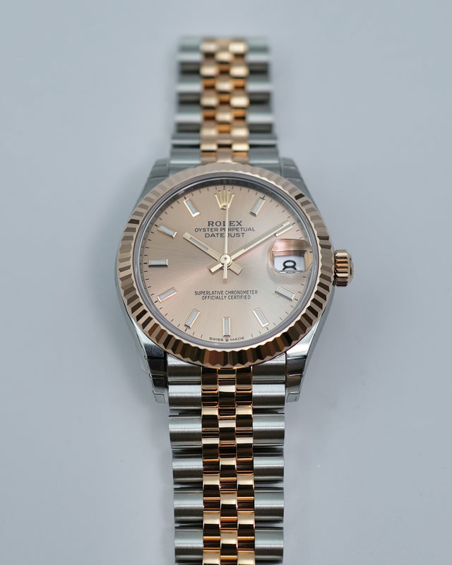 Rolex 278271 Datejust 18K/SS with Pink Rose Dial on Jubilee