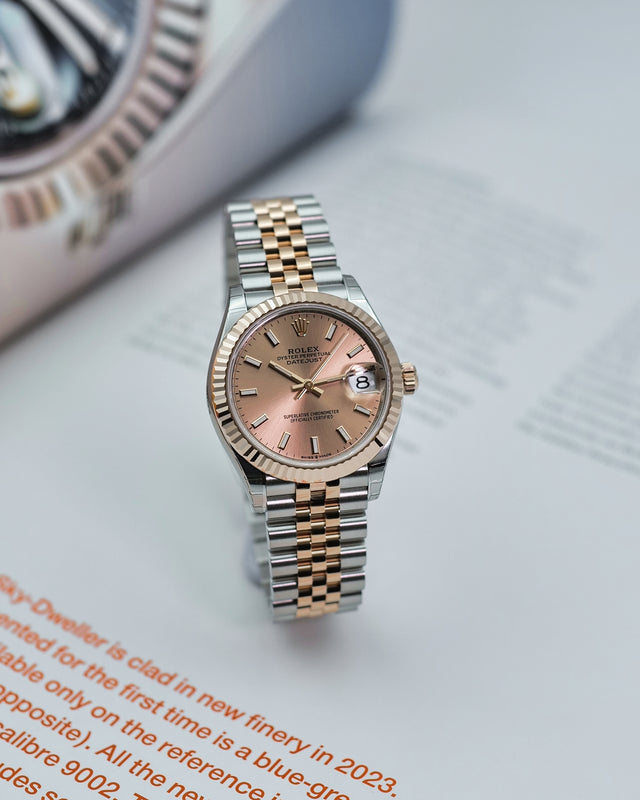 Rolex 278271 Datejust 18K/SS with Pink Rose Dial on Jubilee