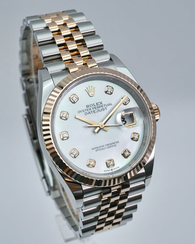 Rolex 126231 Datejust 18K/SS with Mother of Pearl Diamond Dial on Jubilee