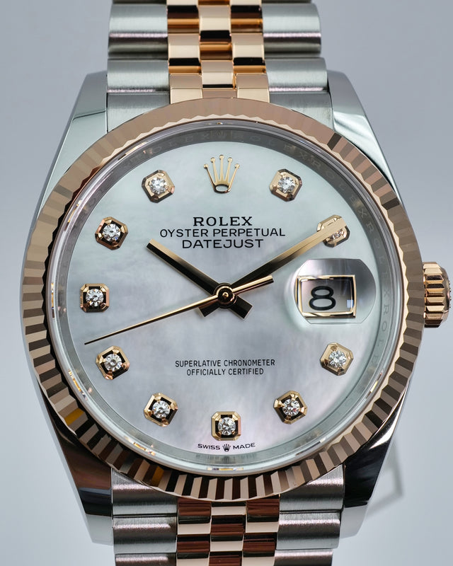 Rolex 126231 Datejust 18K/SS with Mother of Pearl Diamond Dial on Jubilee