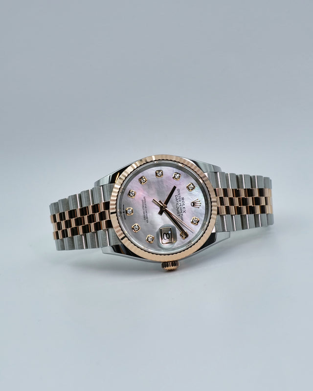 Rolex 126231 Datejust 18K/SS with Mother of Pearl Diamond Dial on Jubilee