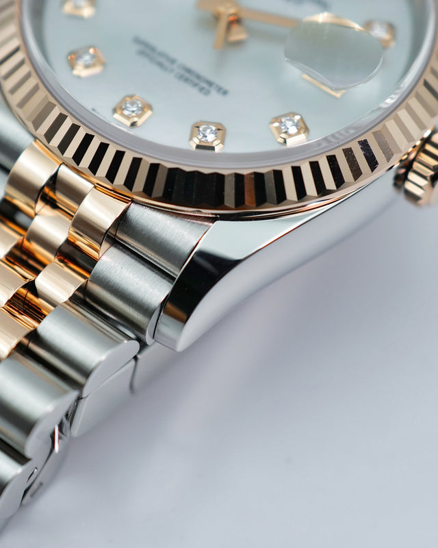 Rolex 126231 Datejust 18K/SS with Mother of Pearl Diamond Dial on Jubilee