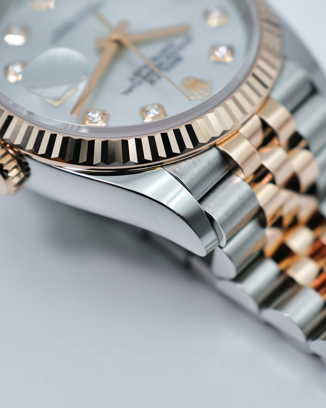 Rolex 126231 Datejust 18K/SS with Mother of Pearl Diamond Dial on Jubilee