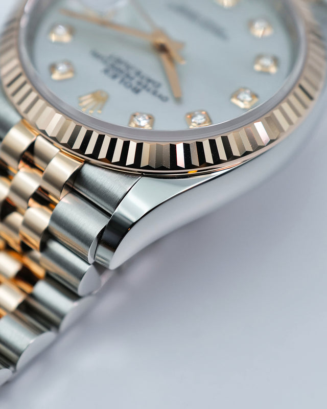 Rolex 126231 Datejust 18K/SS with Mother of Pearl Diamond Dial on Jubilee