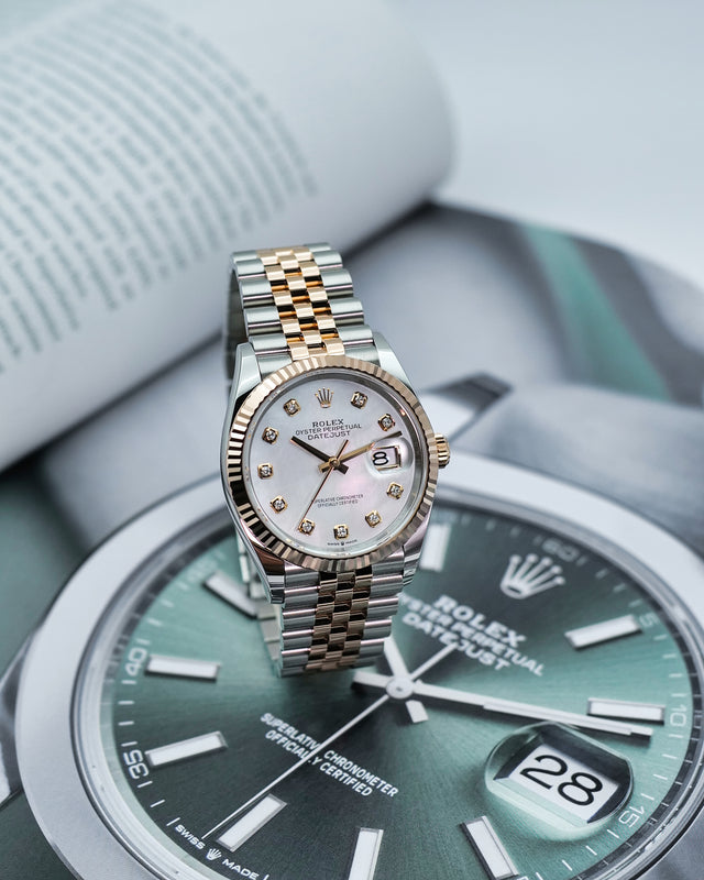 Rolex 126231 Datejust 18K/SS with Mother of Pearl Diamond Dial on Jubilee