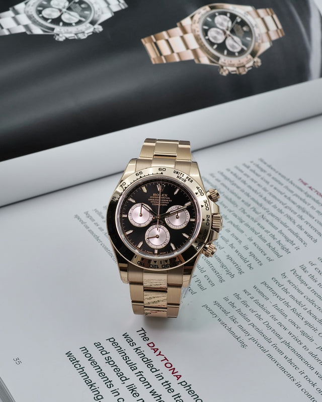 Rolex 126505 Cosmograph Daytona 18K Rose Gold with Black Dial