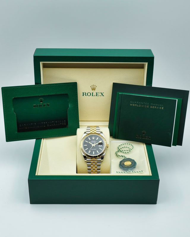 Rolex 126333 Datejust 41 18K/Stainless Steel with Black Dial on Jubilee