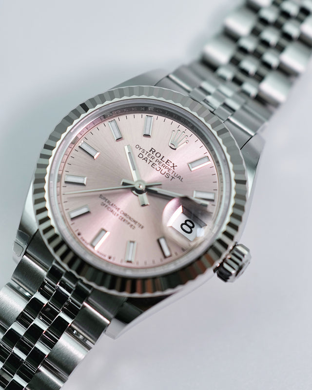 Rolex 279174 Datejust 28 with Pink Dial on Jubilee
