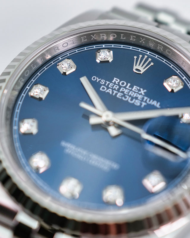 Rolex 126234 Datejust with Blue Diamond Dial on Jubilee