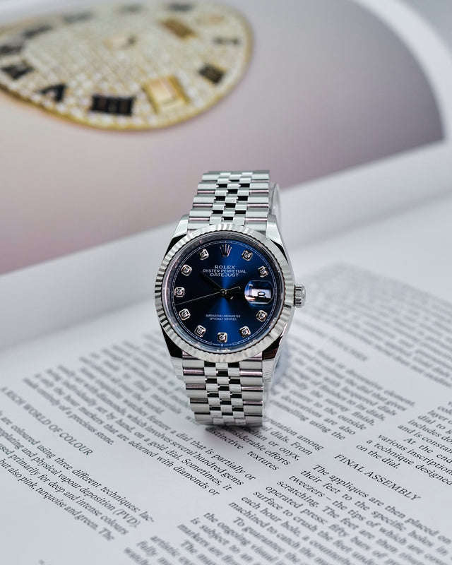 Rolex 126234 Datejust with Blue Diamond Dial on Jubilee