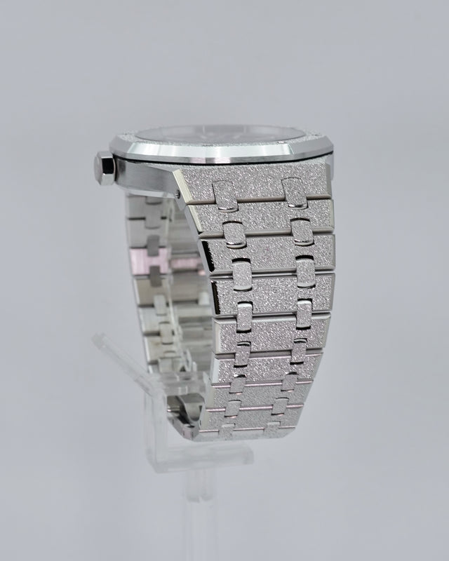 Audemars Piguet 15410BC Royal Oak Frosted White Gold with Blue Dial