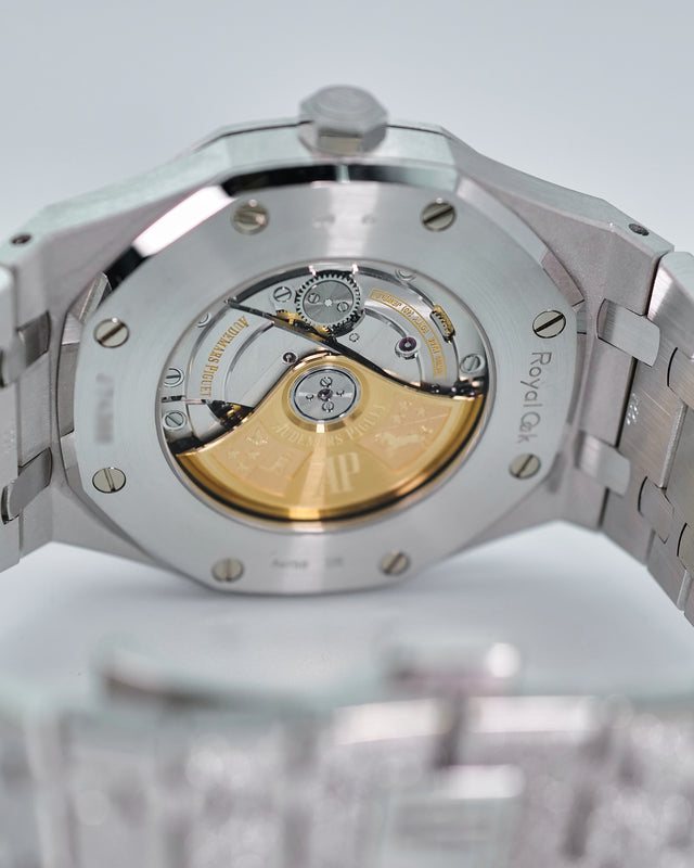 Audemars Piguet 15410BC Royal Oak Frosted White Gold with Blue Dial