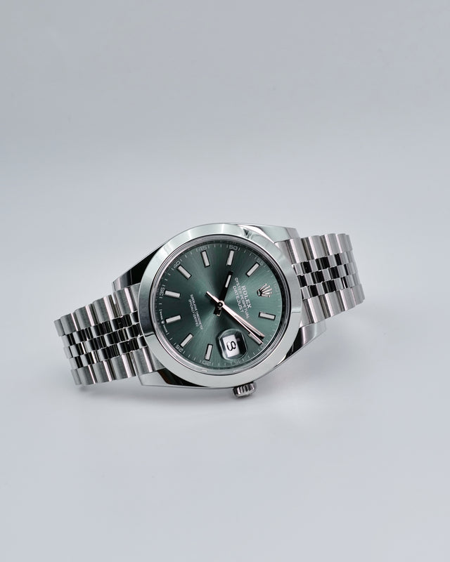 Rolex 126300 Datejust 41 with Mint Green Dial on Jubilee