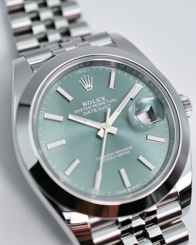Rolex 126300 Datejust 41 with Mint Green Dial on Jubilee