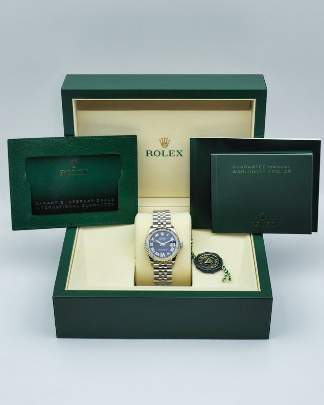 Rolex 278274 Datejust 31 with Purple Dial with "VI" in Diamond on Jubilee