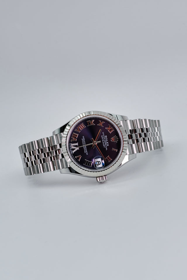 Rolex 278274 Datejust 31 with Purple Dial with "VI" in Diamond on Jubilee
