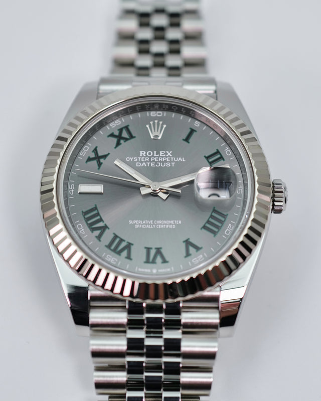 Rolex 126334 Datejust 41 with Slate Roman Dial on Jubilee