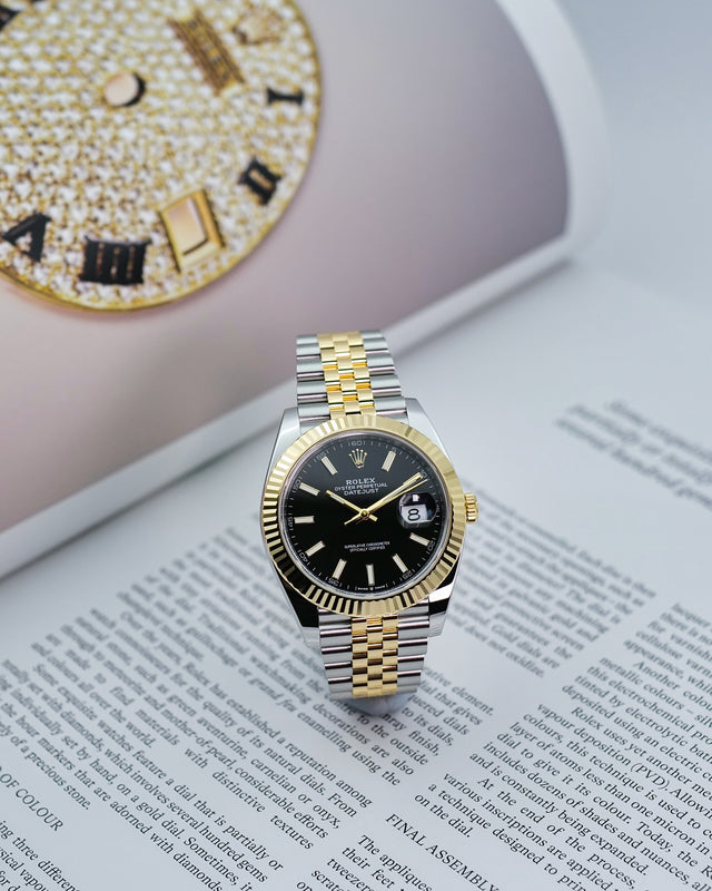Rolex 126333 Datejust 41 18K/Stainless Steel with Black Dial on Jubilee