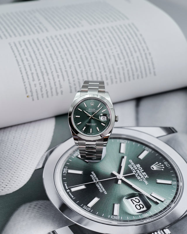 Rolex 126300 Datejust 41 with Mint Green Dial on Oyster